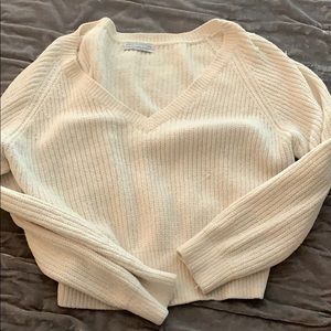 White v neck Sweater